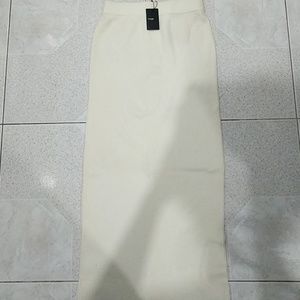 Maje white long skirt size 2